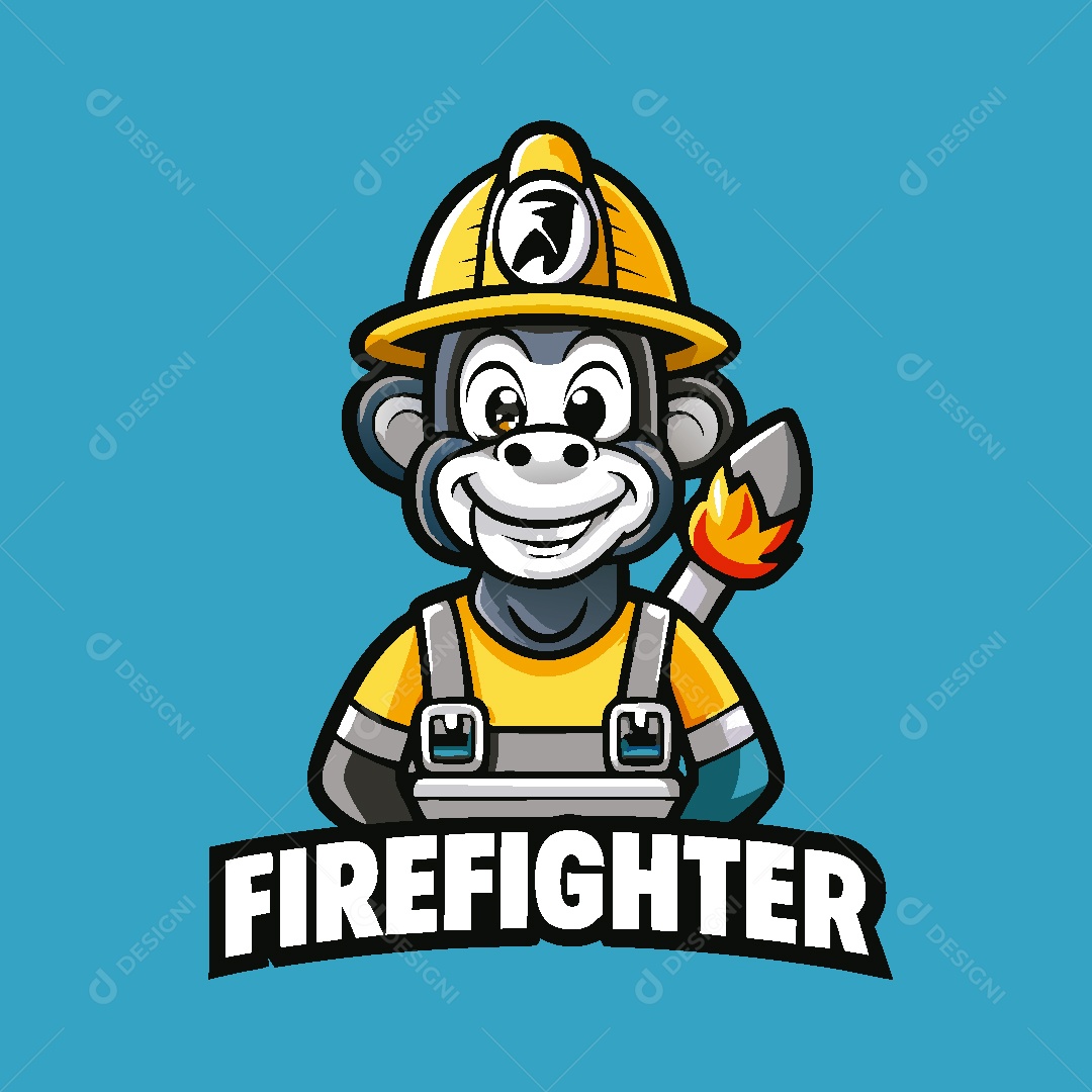 Macaco Mascote Ilustração Vetor EPS