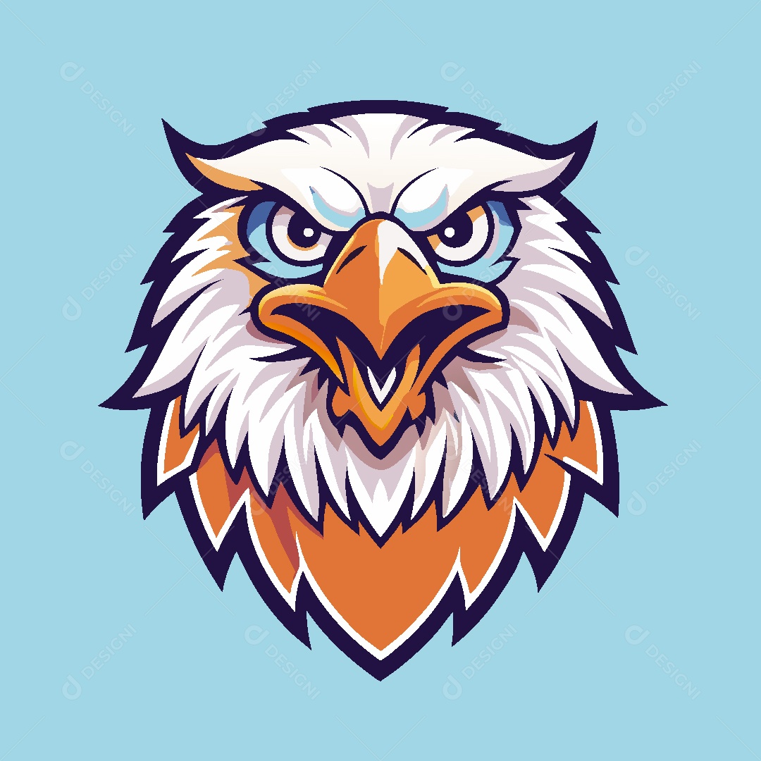 Águia Mascote Ilustração Vetor EPS