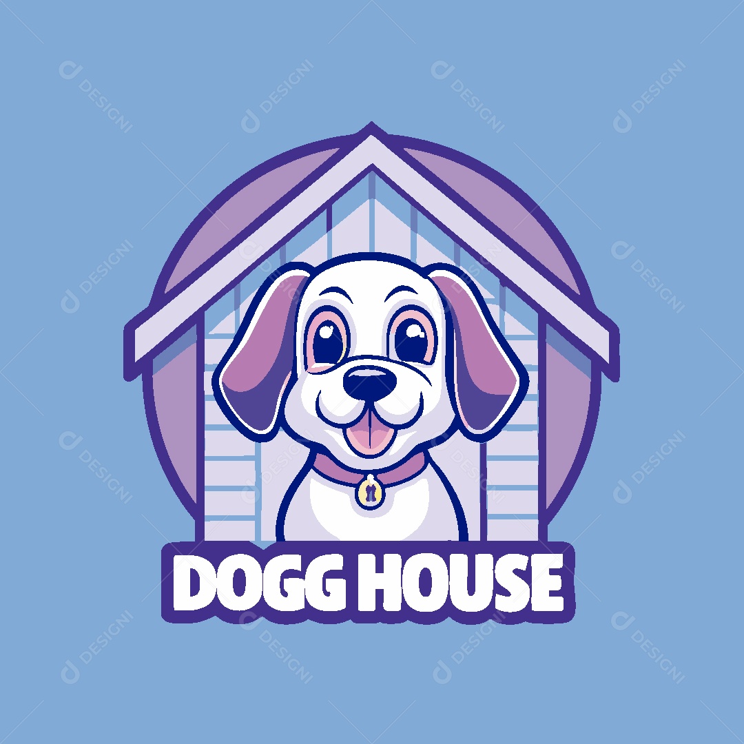 Cachorro Mascote Ilustração Vetor EPS