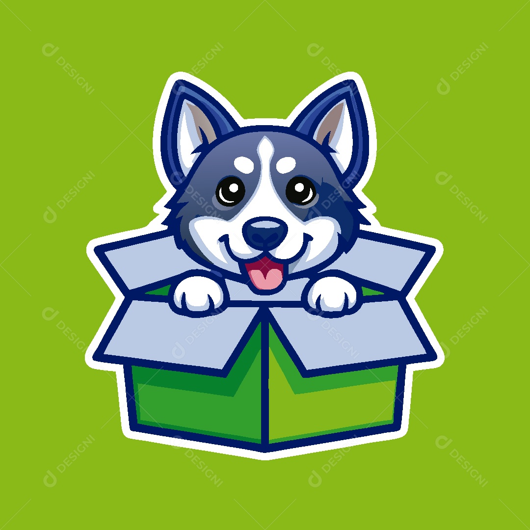 Cachorro Mascote Ilustração Vetor EPS