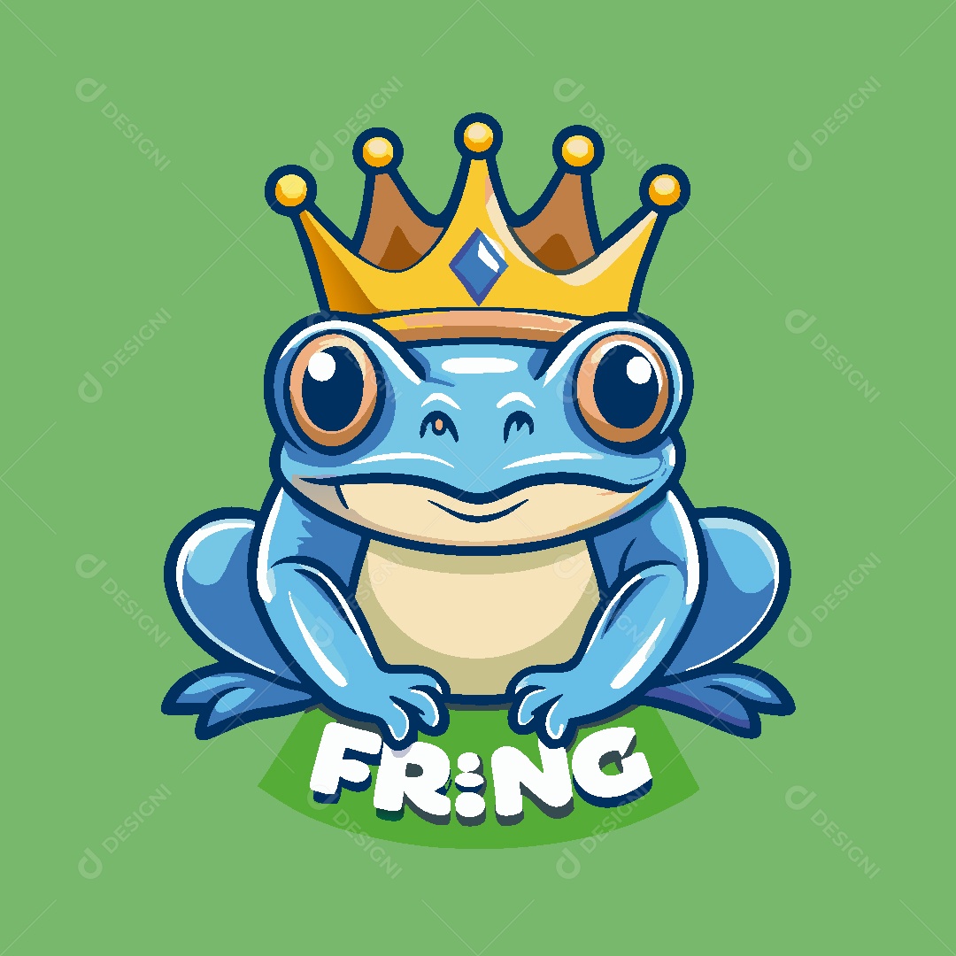 Sapo Mascote Ilustração Vetor EPS