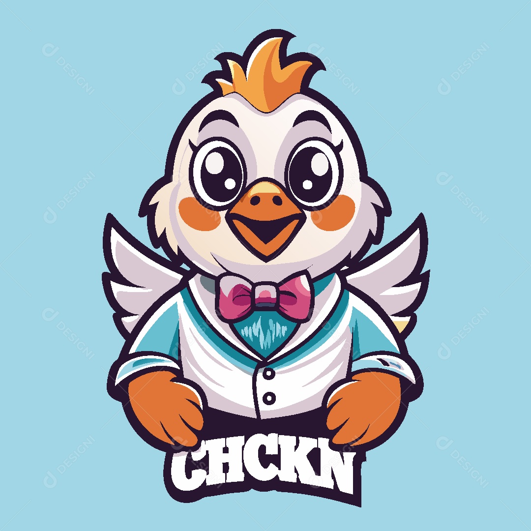 Frango Mascote Ilustração Vetor EPS