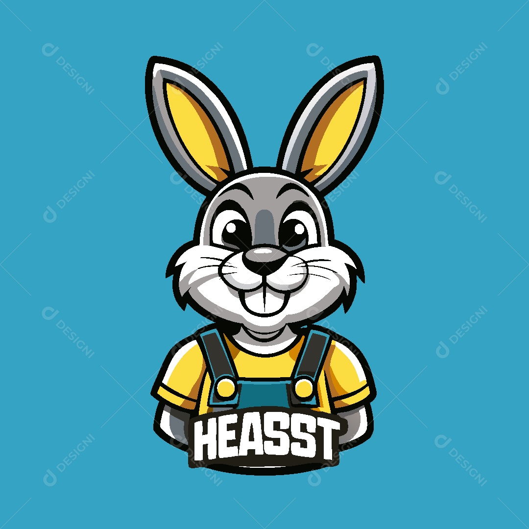 Coelho Mascote Ilustração Vetor EPS