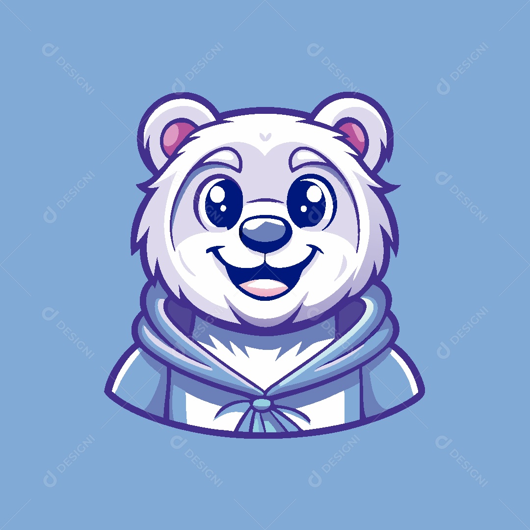 Urso Mascote Ilustração Vetor EPS