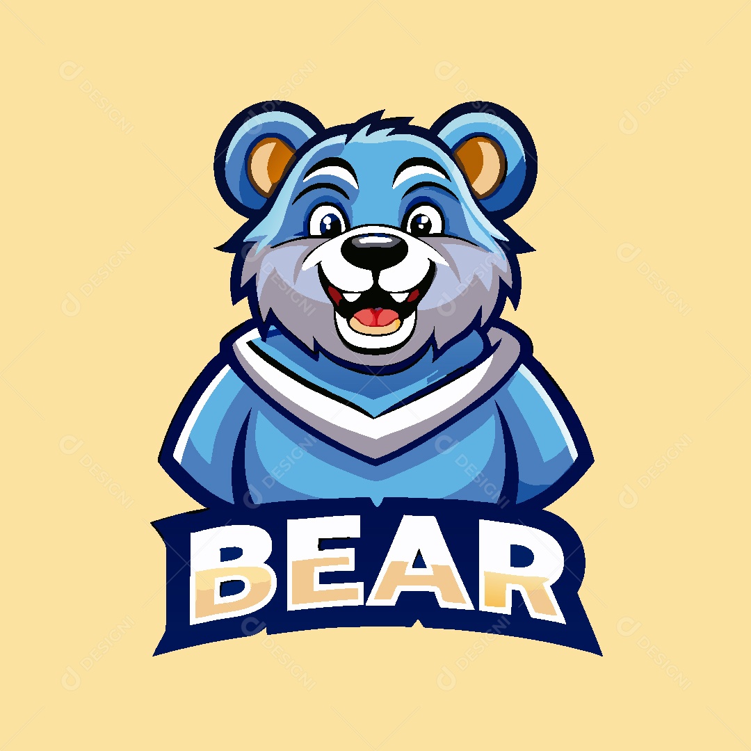 Urso Mascote Ilustração Vetor EPS