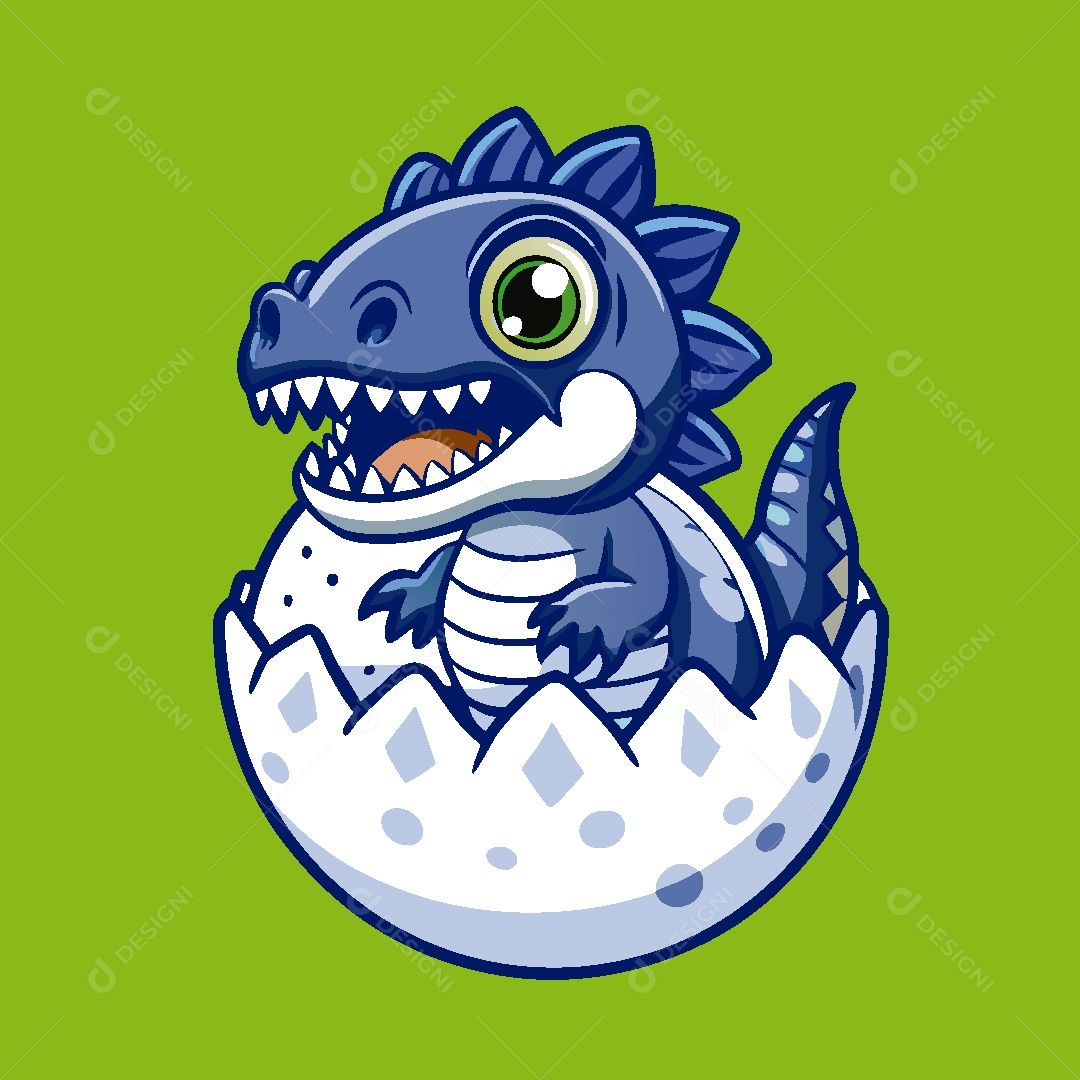 Dinossauro Mascote Ilustração Vetor EPS