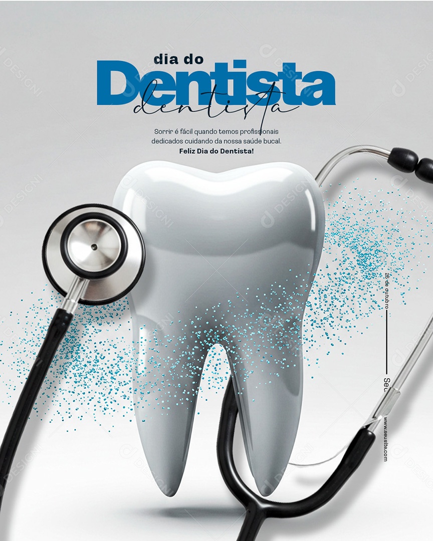 Dia do Dentista 25 de Outubro Social Media PSD Editável