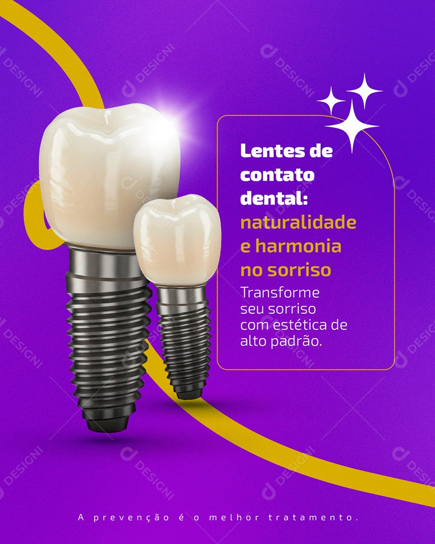Dentista Lentes de Contato Dental Social Media PSD Editável