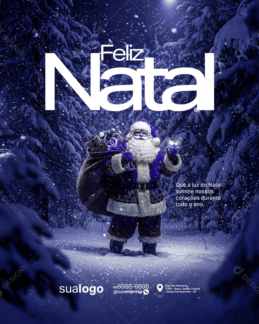 Feliz Natal 25 de Dezembro Social Media PSD Editável