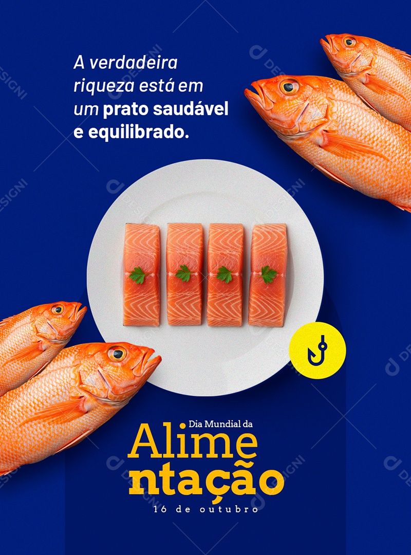 Dia Mundial da Alimentação 16 de Outubro Social Media PSD Editável