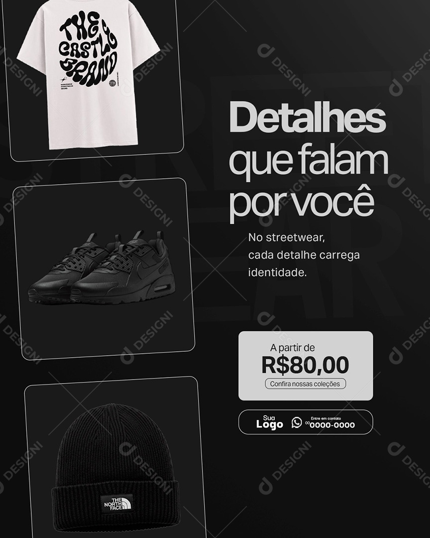 Loja de Roupas Detalhes Que Falam Por Você Social Media PSD Editável