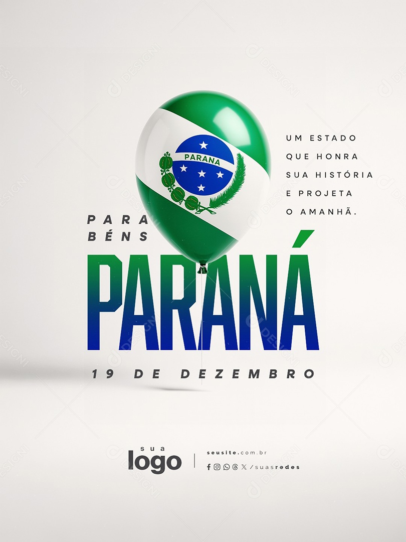 Aniversário de Emancipação do Paraná 19 de Dezembro Social Media PSD Editável