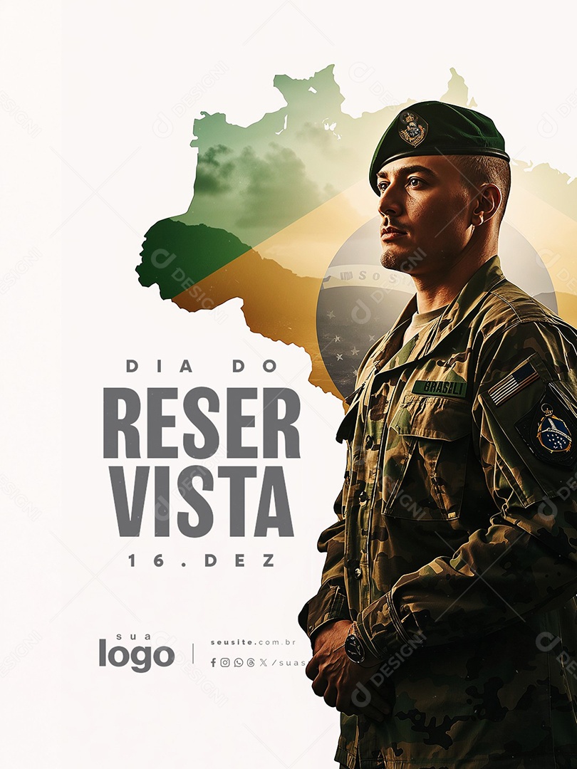 Dia do Reservista 16 de Dezembro Social Media PSD Editável