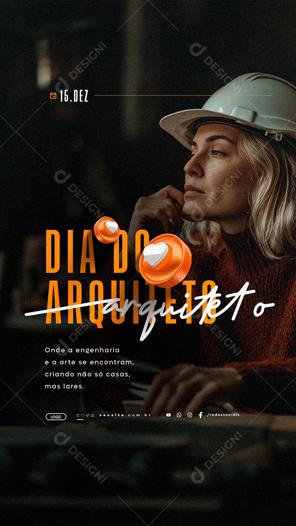 Story Dia do Arquiteto 15 de Dezembro Social Media PSD Editável