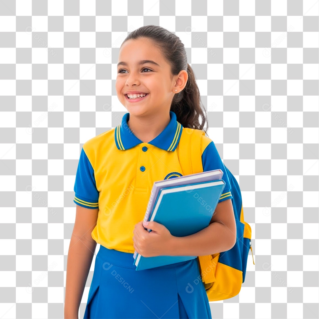 Estudante Segurando Livros PNG Transparente