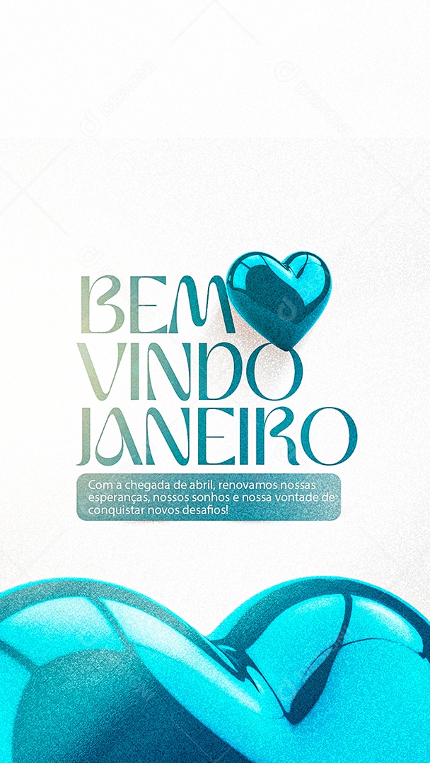 Story Bem Vindo Janeiro Social Media PSD Editável