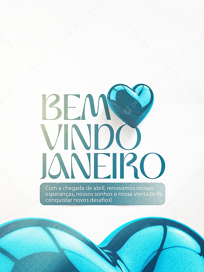 Bem Vindo Janeiro Social Media PSD Editável