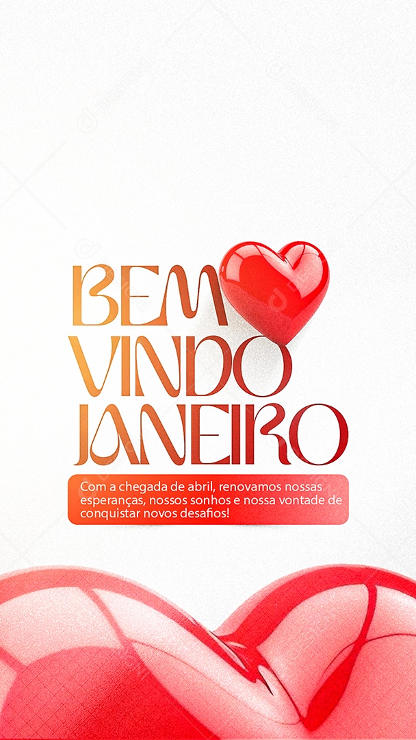 Story Bem Vindo Janeiro Social Media PSD Editável