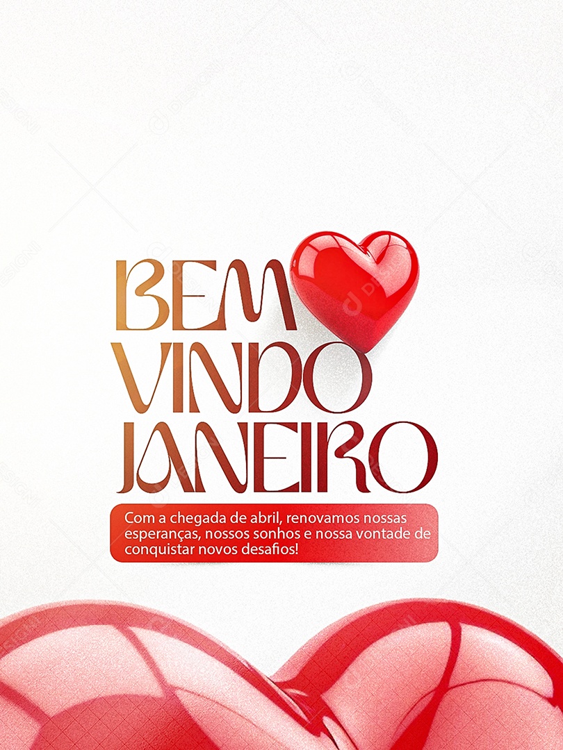 Bem Vindo Janeiro Social Media PSD Editável