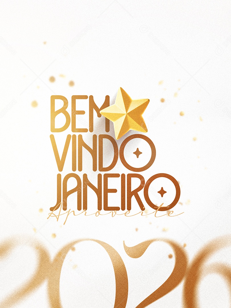 Bem Vindo Janeiro Social Media PSD Editável