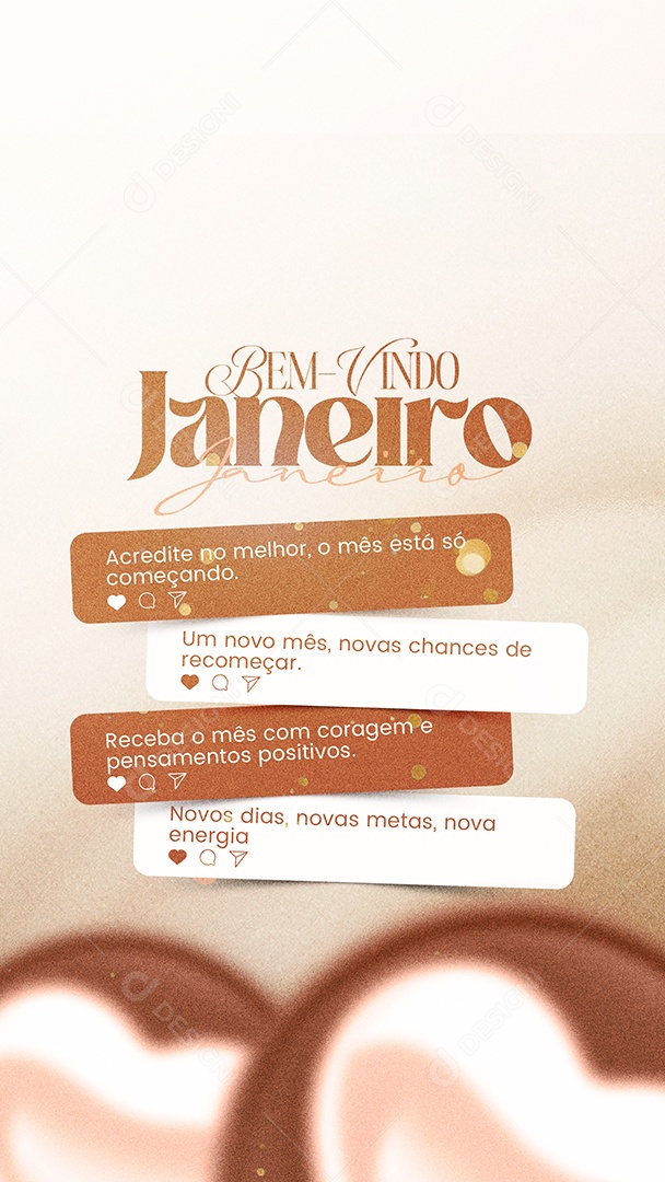 Story Bem Vindo Janeiro Social Media PSD Editável