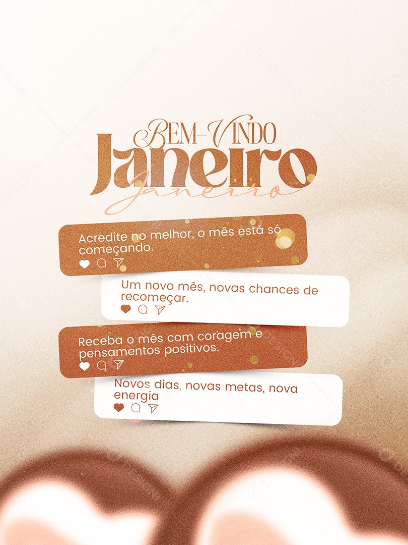 Bem Vindo Janeiro Social Media PSD Editável