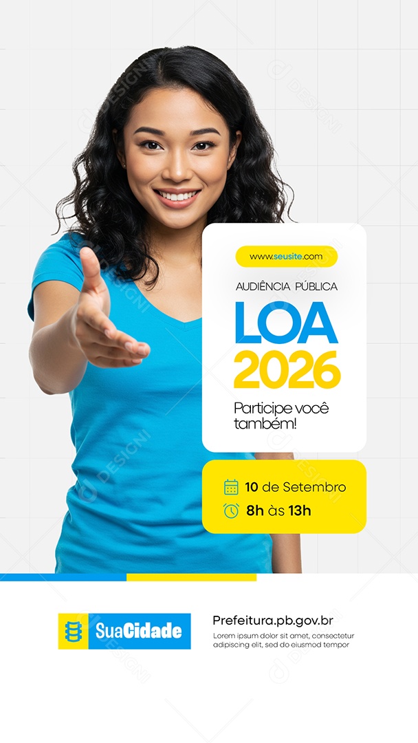 Story Prefeitura Sessão Audiência Pública LOA 2026 Participe Você Também Social Media PSD Editável