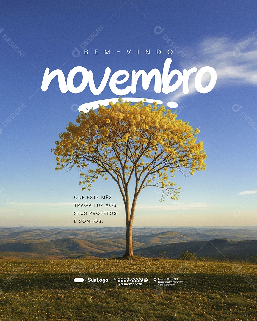 Bem vindo Novembro Novo Mês Que Este Mês Social Media PSD Editavel