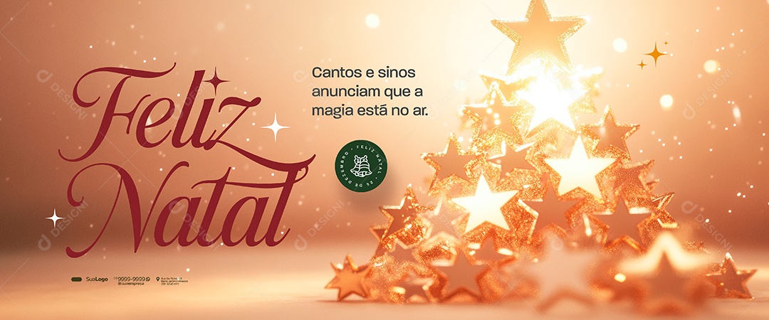 Carrossel Feliz Natal 25 de Dezembro Cantos e Sinos Social Media PSD Editável