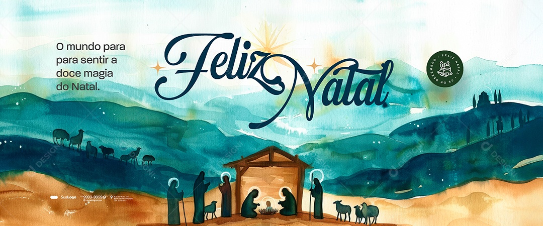 Carrossel Feliz Natal 25 de Dezembro o Mundo Social Media PSD Editável