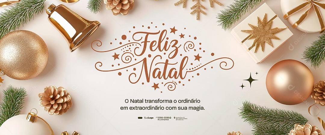 Carrossel Feliz Natal 25 de Dezembro Transforma o Ordinário Social Media PSD Editável
