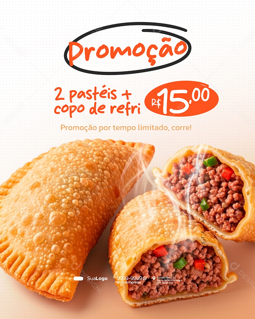 Coleção Pastelaria Promoção Social Media PSD Editável