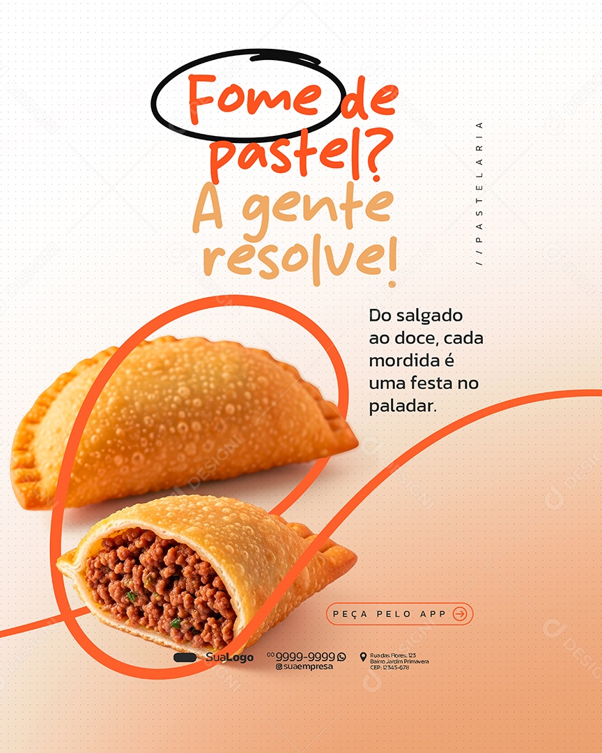 Coleção Pastelaria Social Media PSD Editável