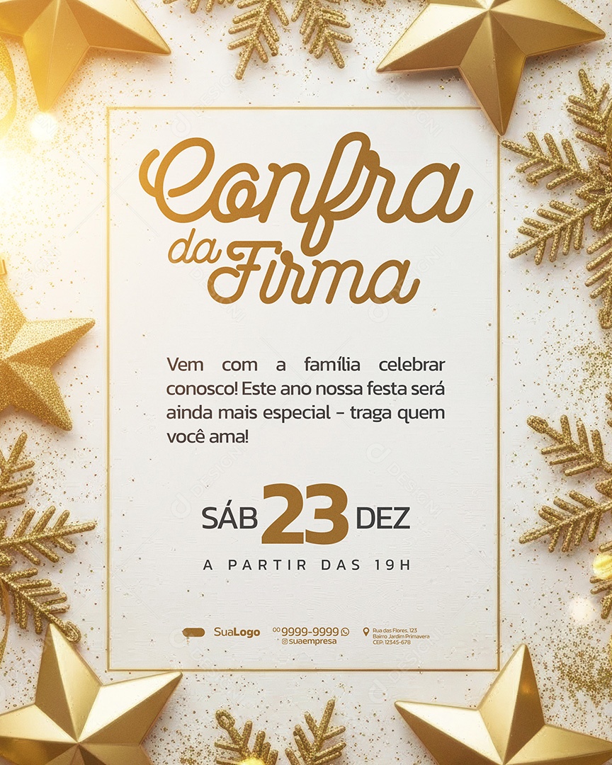 Convite Confraternização Confra Social Media PSD Editável