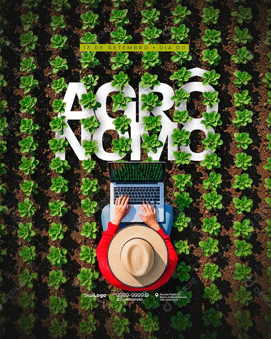 Dia do Agronomo 13 de Setembro Social Media PSD Editavel