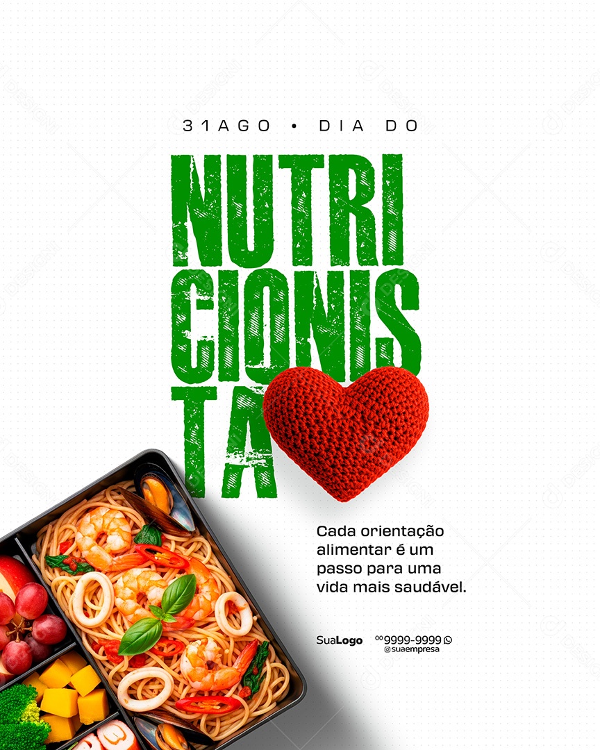 Dia do Nutricionista 31 de Agosto Social Media PSD Editavel
