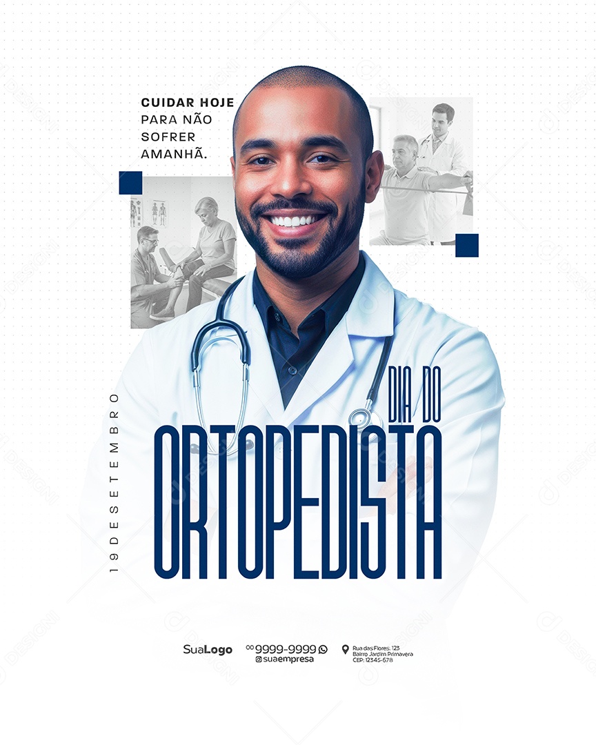 Dia do Ortopedista 19 de Setembro Social Media PSD Editavel