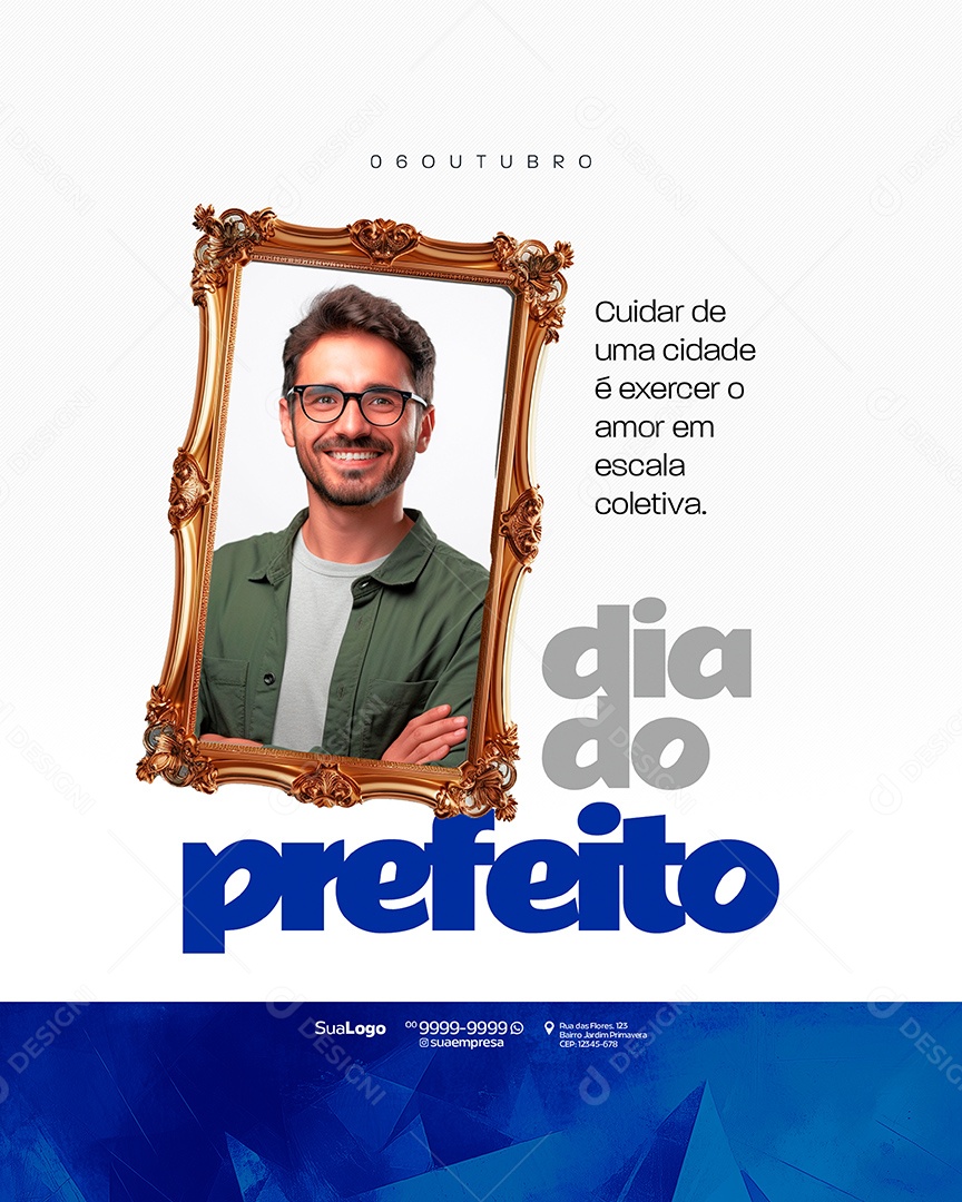 Dia do Prefeito 06 de Outubro Social Media PSD Editavel