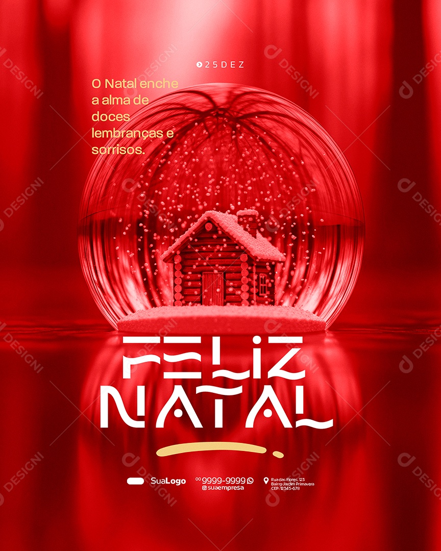 Feliz Natal 25 de Dezembro Alma de Doces Social Media PSD Editável