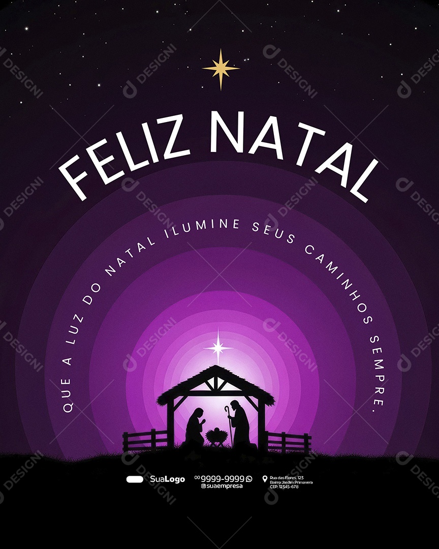 Feliz Natal 25 de Dezembro Caminhos Sempre Social Media PSD Editável