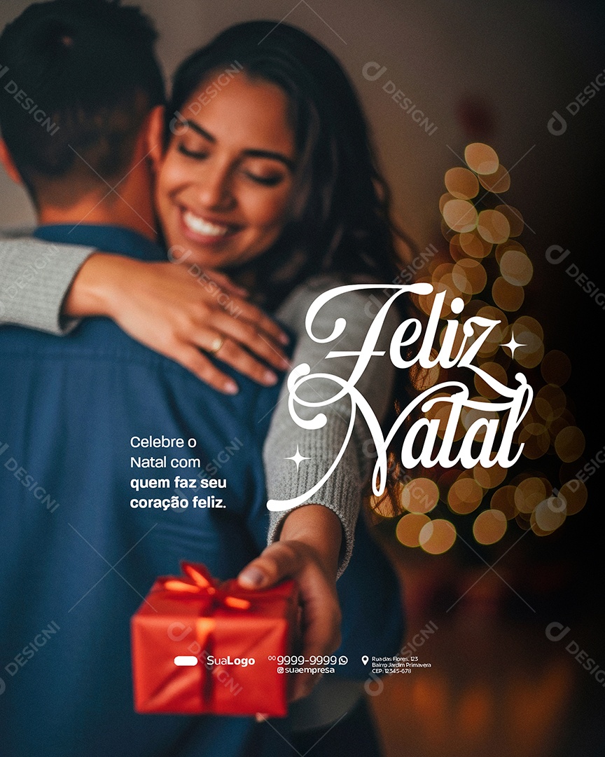 Feliz Natal 25 de Dezembro Celebre Social Media PSD Editável