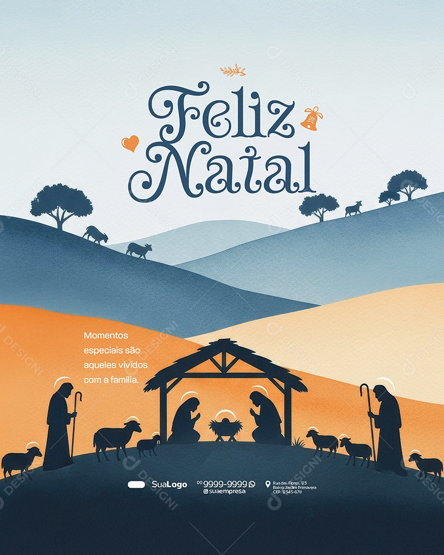 Feliz Natal 25 de Dezembro Momentos Social Media PSD Editável