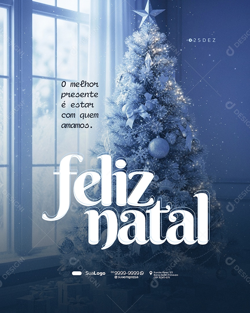 Feliz Natal 25 de Dezembro O Melhor Presente Social Media PSD Editável