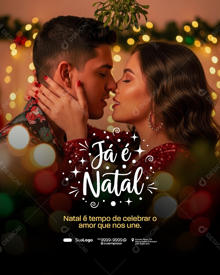 Feliz Natal 25 de Dezembro Social Media PSD Editável