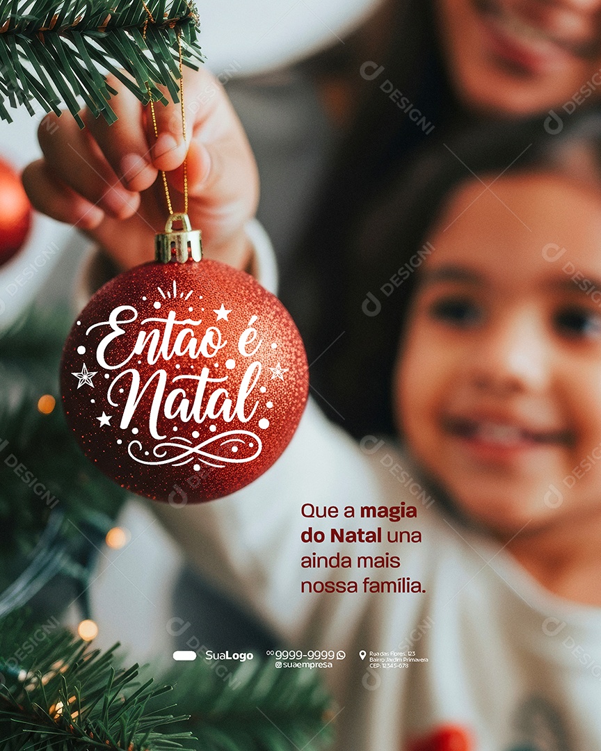 Feliz Natal 25 de Dezembro Una Ainda Mais Social Media PSD Editável