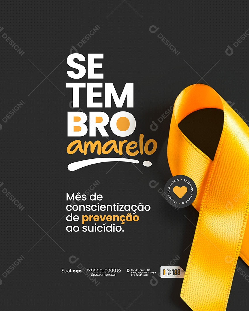 Setembro Amarelo Social Media PSD Editavel