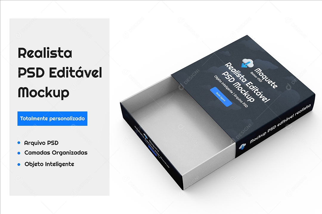 Mockup Maquete de Caixa de Embalagem PSD