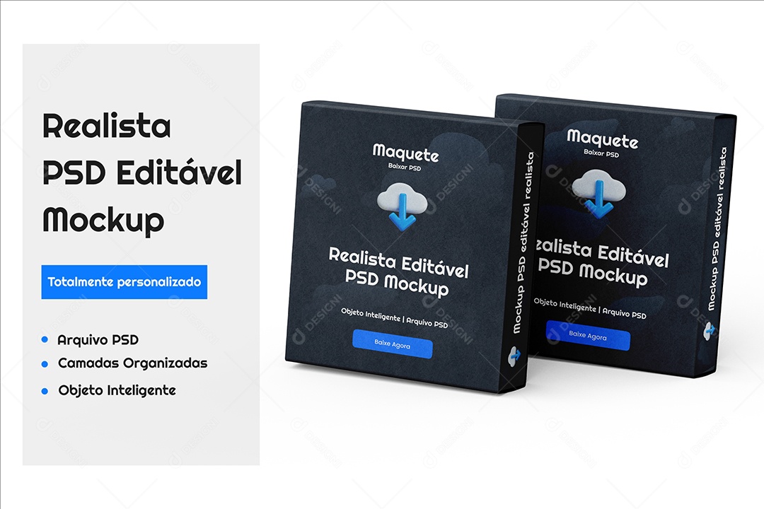 Mockup Maquete de Caixa de Embalagem PSD