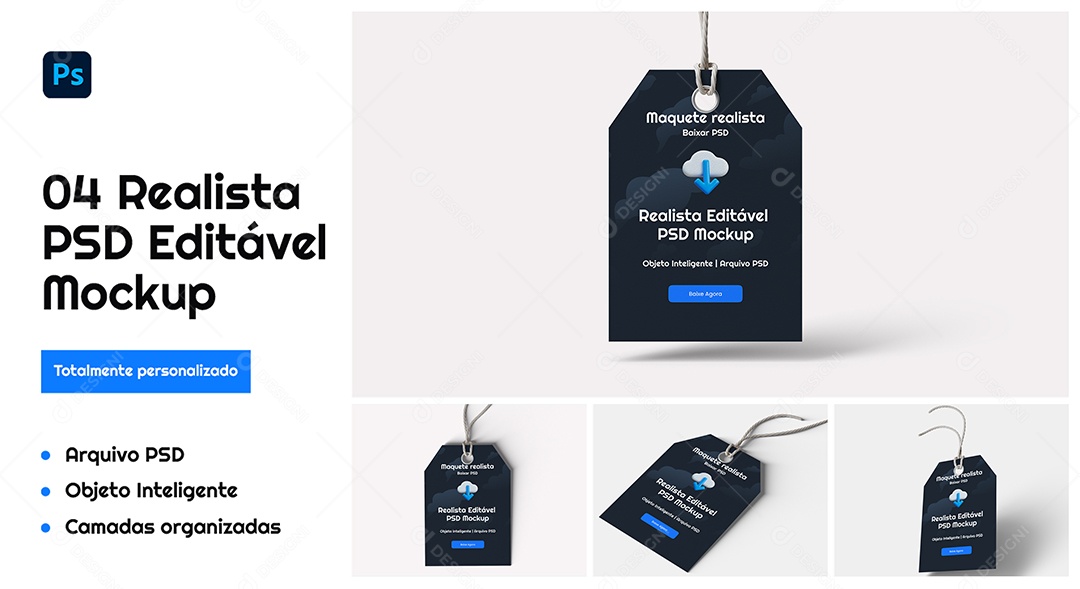Mockup de Etiqueta para Produtos PSD
