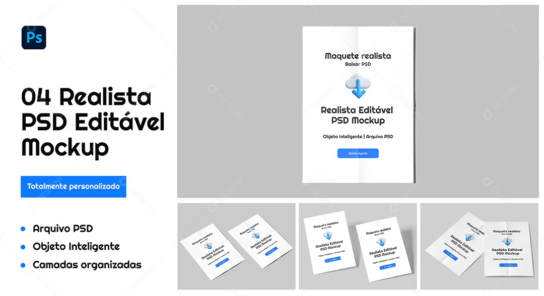 Mockup Maquete de Folhetos PSD